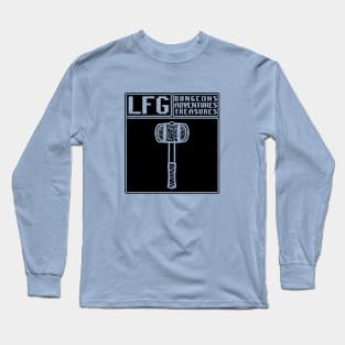 LFG Looking For Group Paladin Hammer Dungeon Tabletop RPG TTRPG Long Sleeve T-Shirt